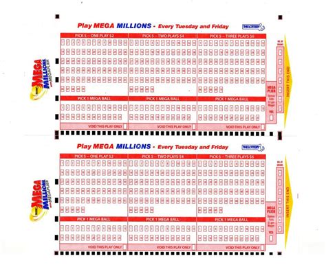 mega millions lottery sheet